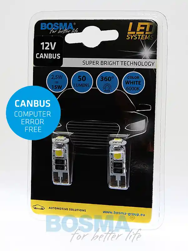 Speciální Cena Bosma 4144 Žárovka 12V 3xLED SMD5050 T10 bílá 6000K (blistr 2ks)