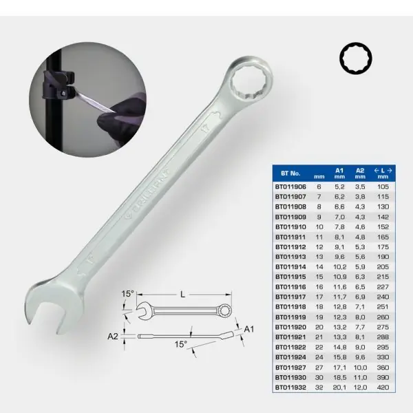 Brilliant Tools BT011907 Plochý klíč s očkem, 7 mm Kup Teď