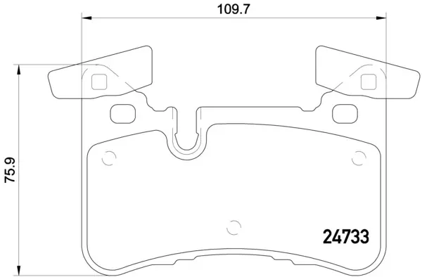 Sada brzdových destiček, kotoučová brzda BREMBO P50110 Oblíbený