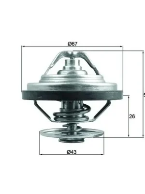 Termostat, chladivo MAHLE TX 158 83 Aktuální